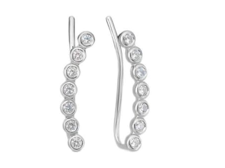 Серьги из серебра 925 с фианитами