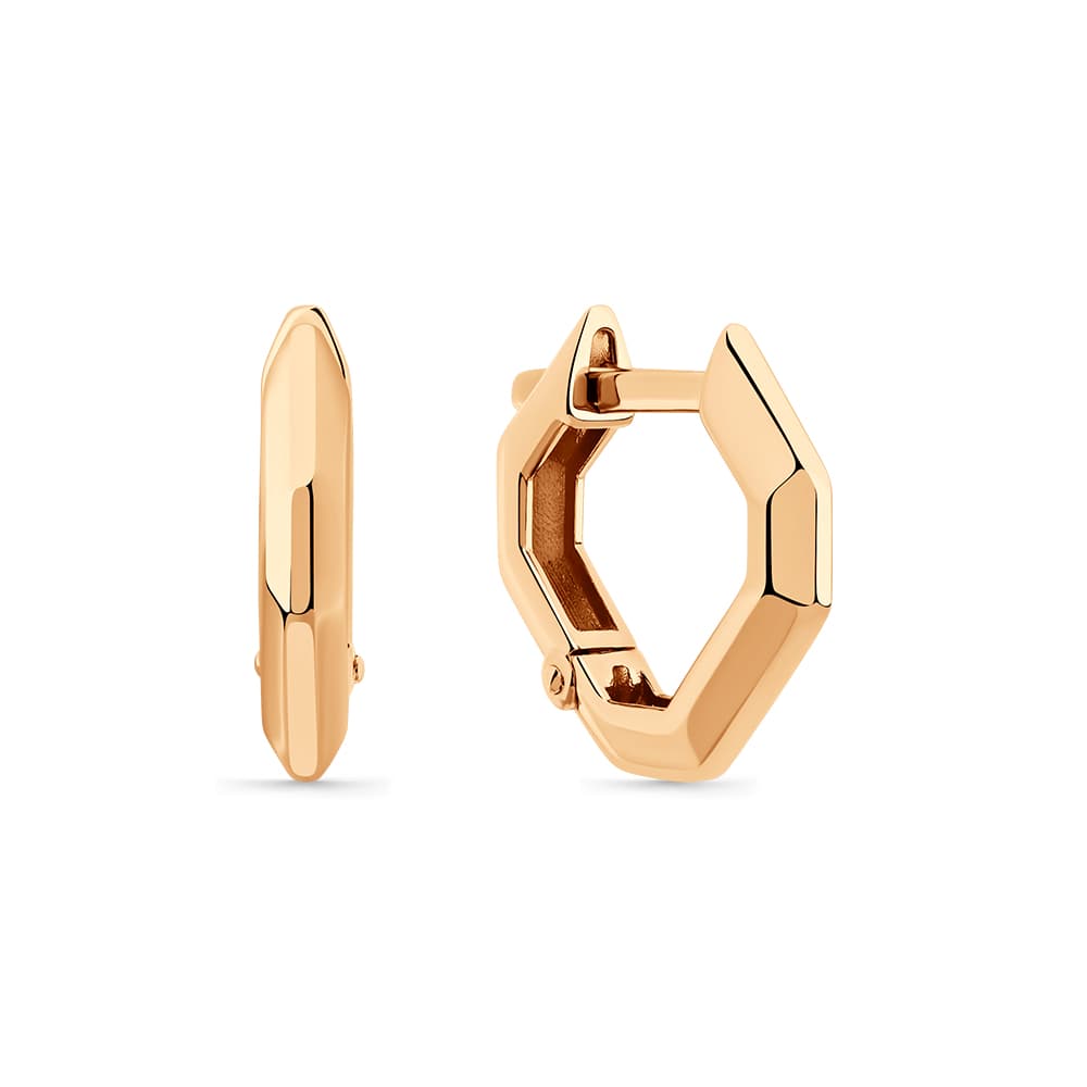 Серьги из золота 585 без вставки