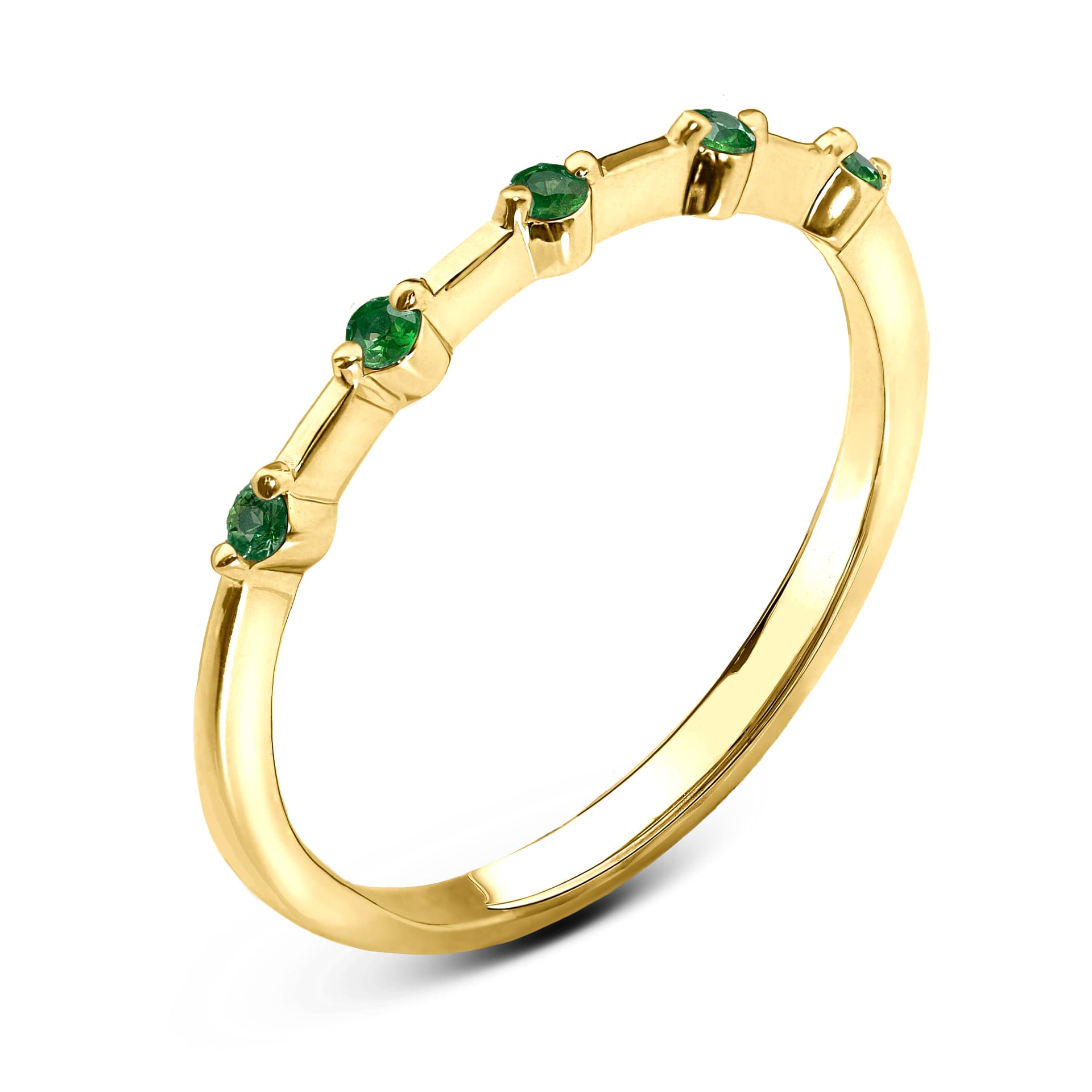 Кольцо из золота 585 с  изумрудом