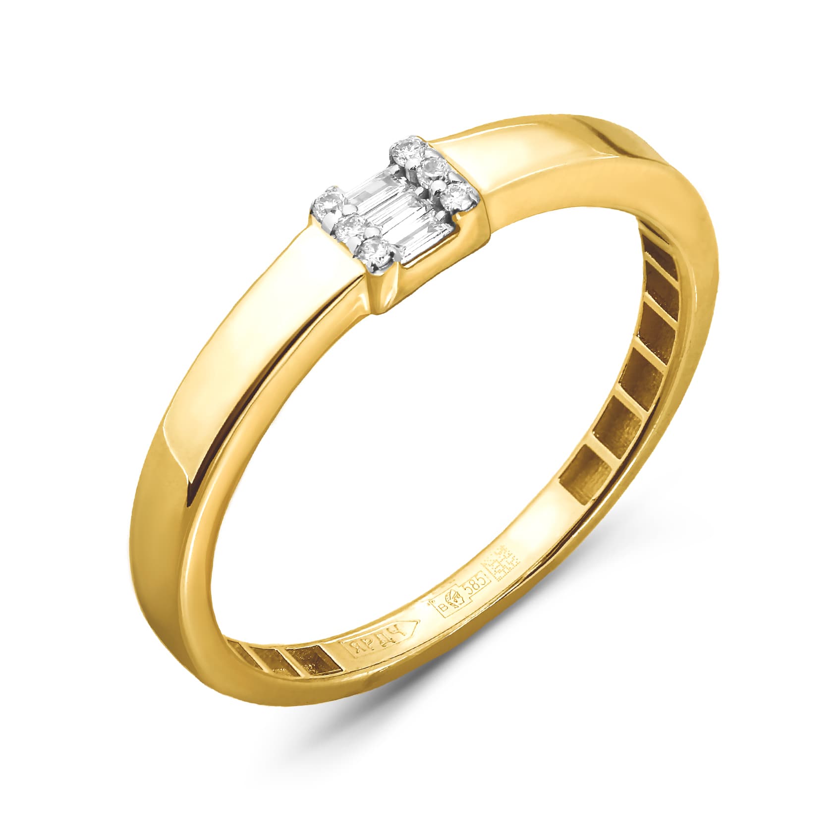 Кольцо из золота 585 с бриллиантами