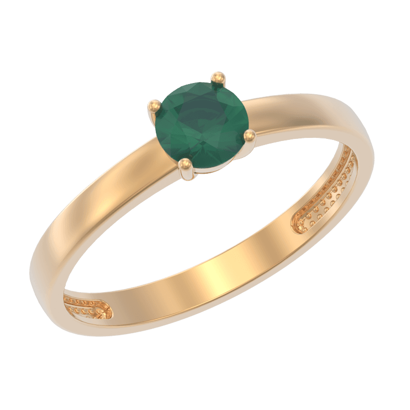 Кольцо из золота 585 с агатами