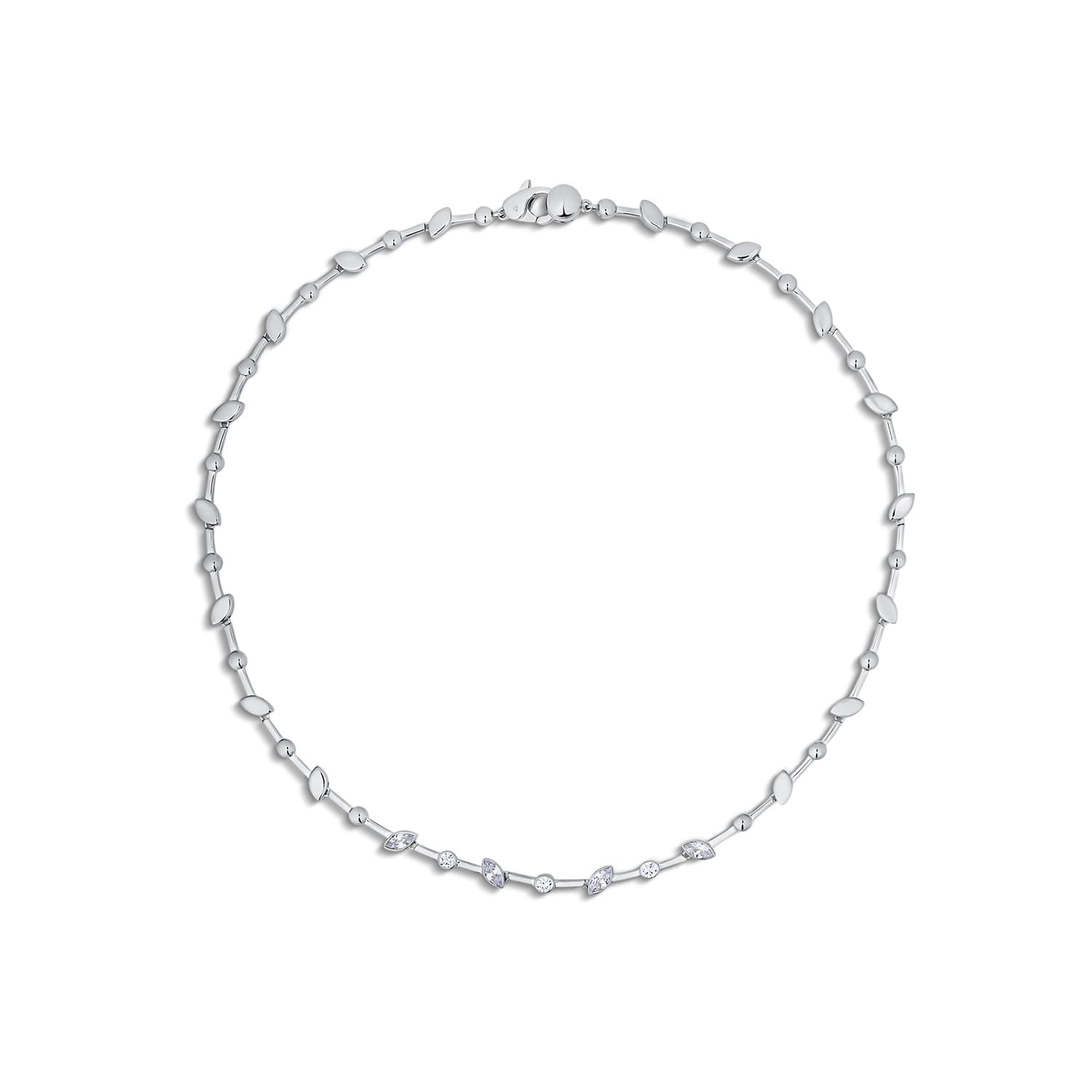 Колье из серебра 925 с фианитами