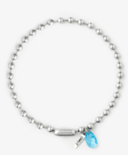 Колье из стали с ювелирным стеклом