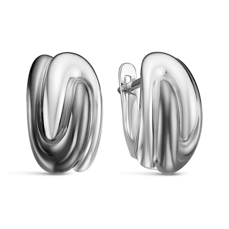 Серьги из серебра 925 без вставки