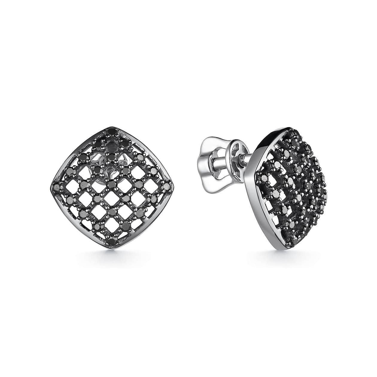 Серьги из золота 585 с бриллиантом