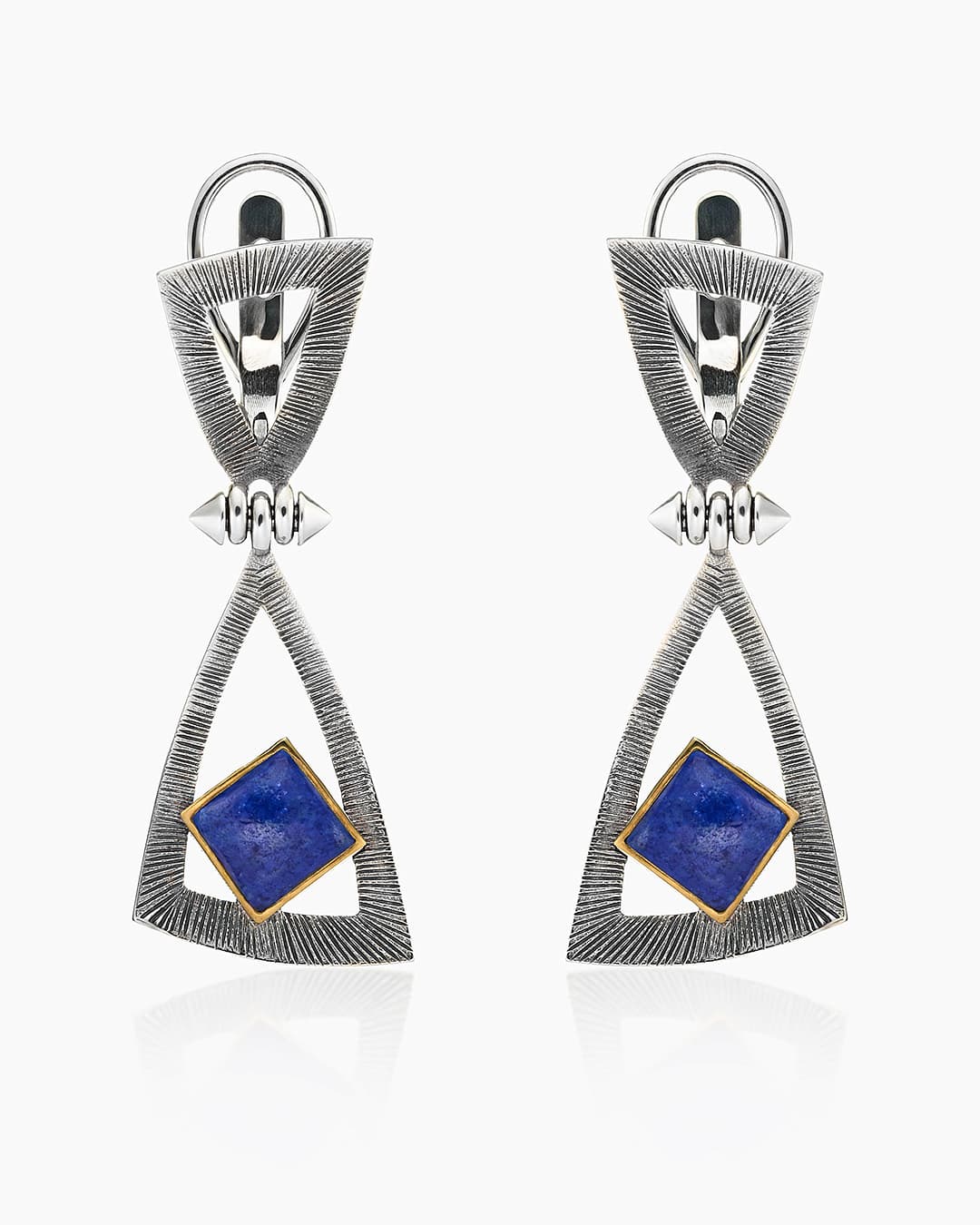 Серьги из серебра 925 с лазуритом