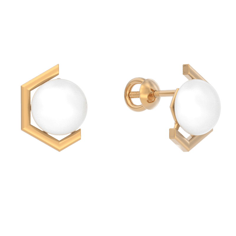 Серьги из золота 585 с жемчугом