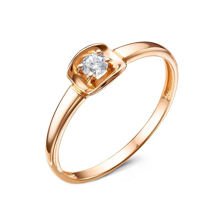 Кольцо из золота 585 с фианит