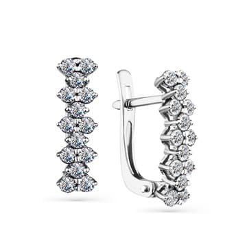 Серьги из золота 585 с бриллиантами