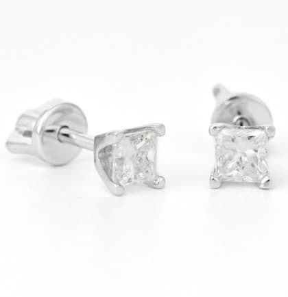 Серьги из серебра 925 с выращенными бриллиантами