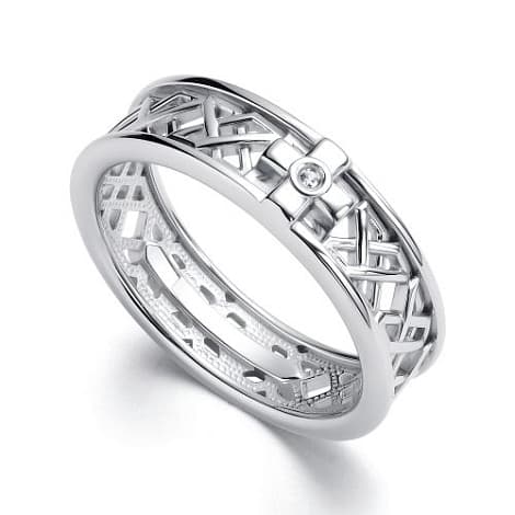 Кольцо из серебра 925 с бриллиантами