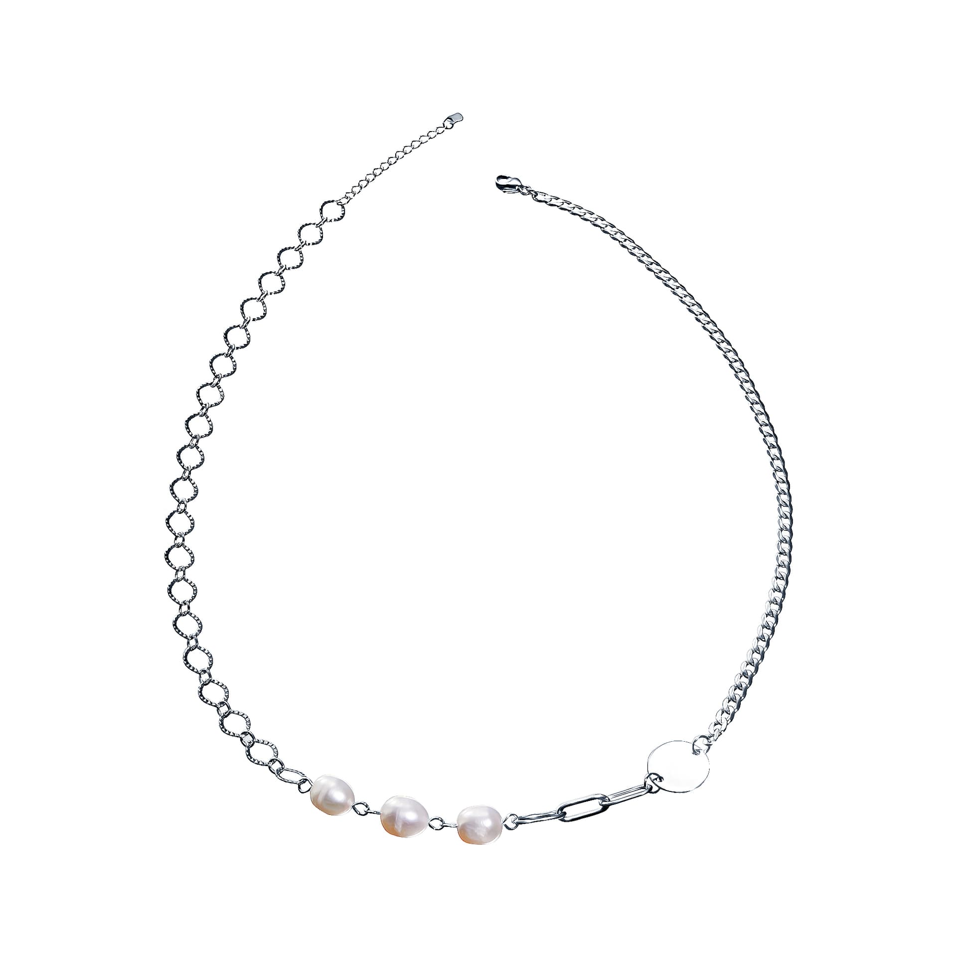 Колье из серебра 925 с жемчугом