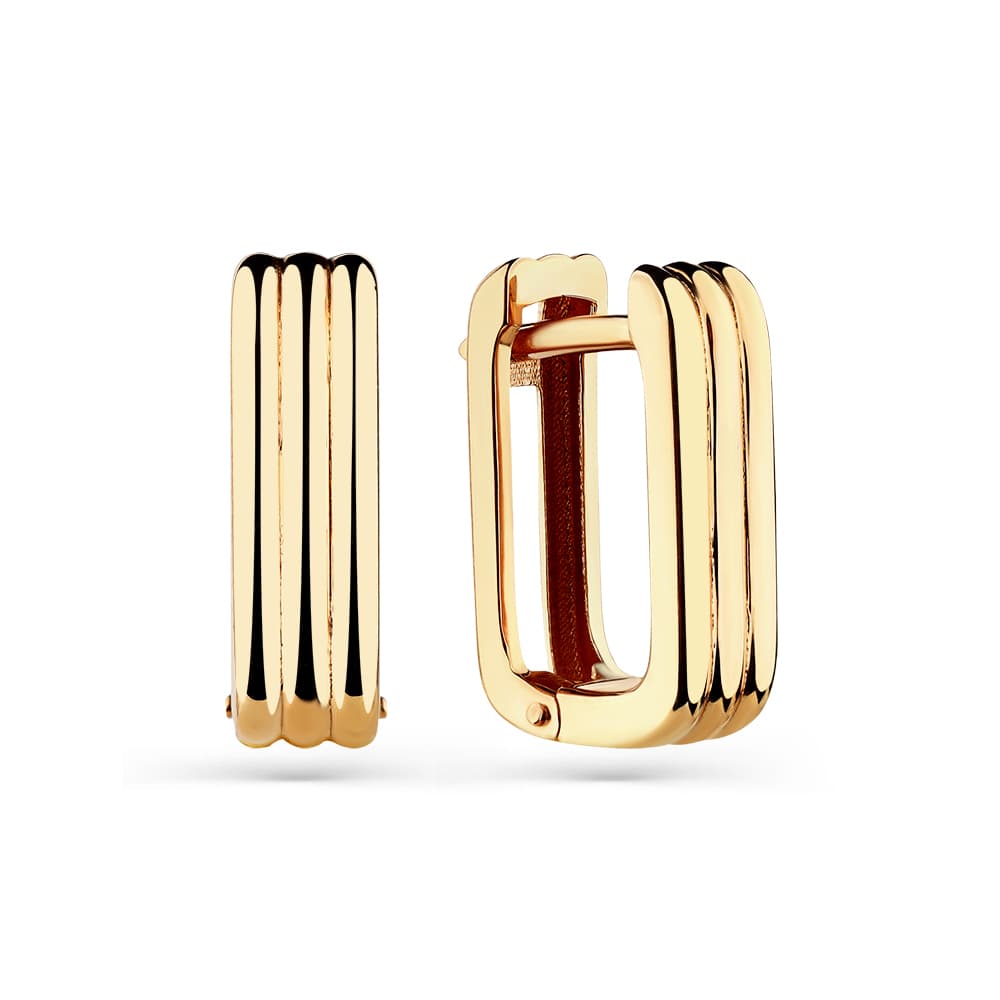 Серьги из золота 585 с  без вставки