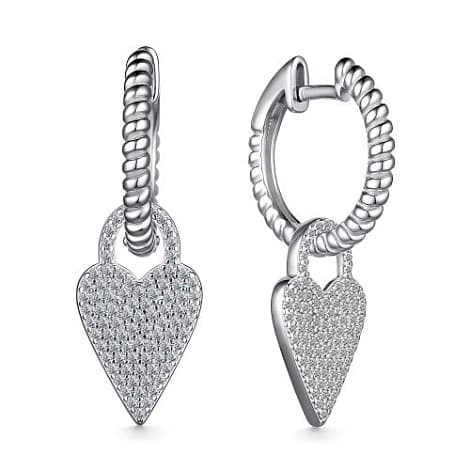 Серьги из серебра 925 с кубическим цирконием