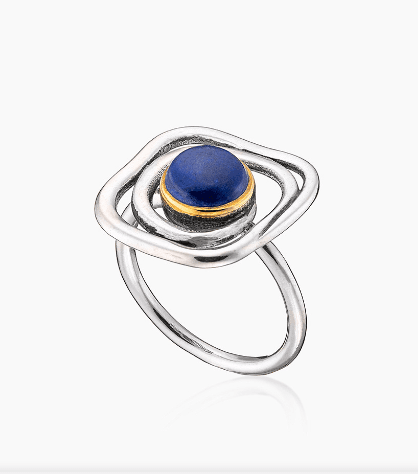 Кольцо из серебра 925 с лазуритом