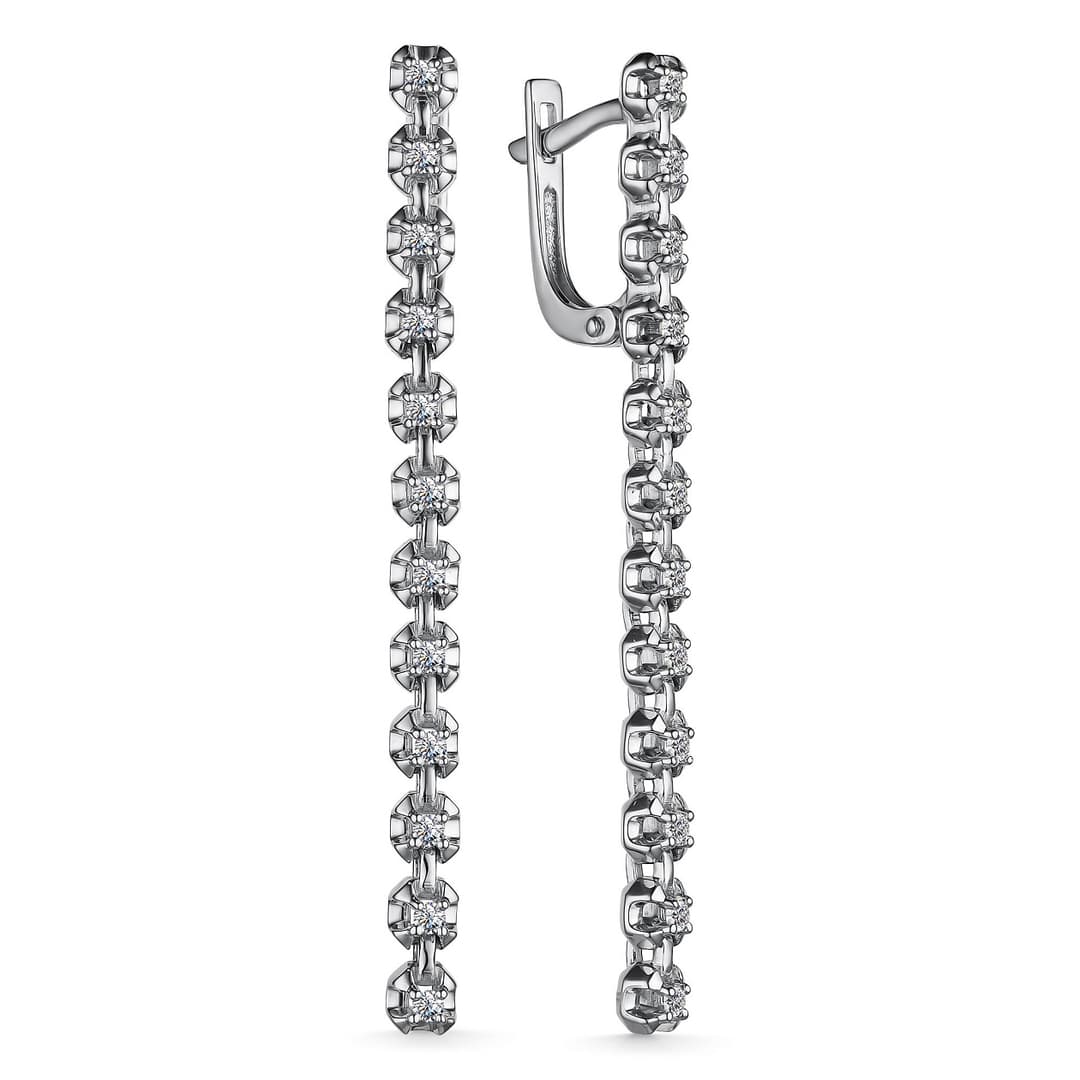 Серьги из золота 585 с бриллиантами