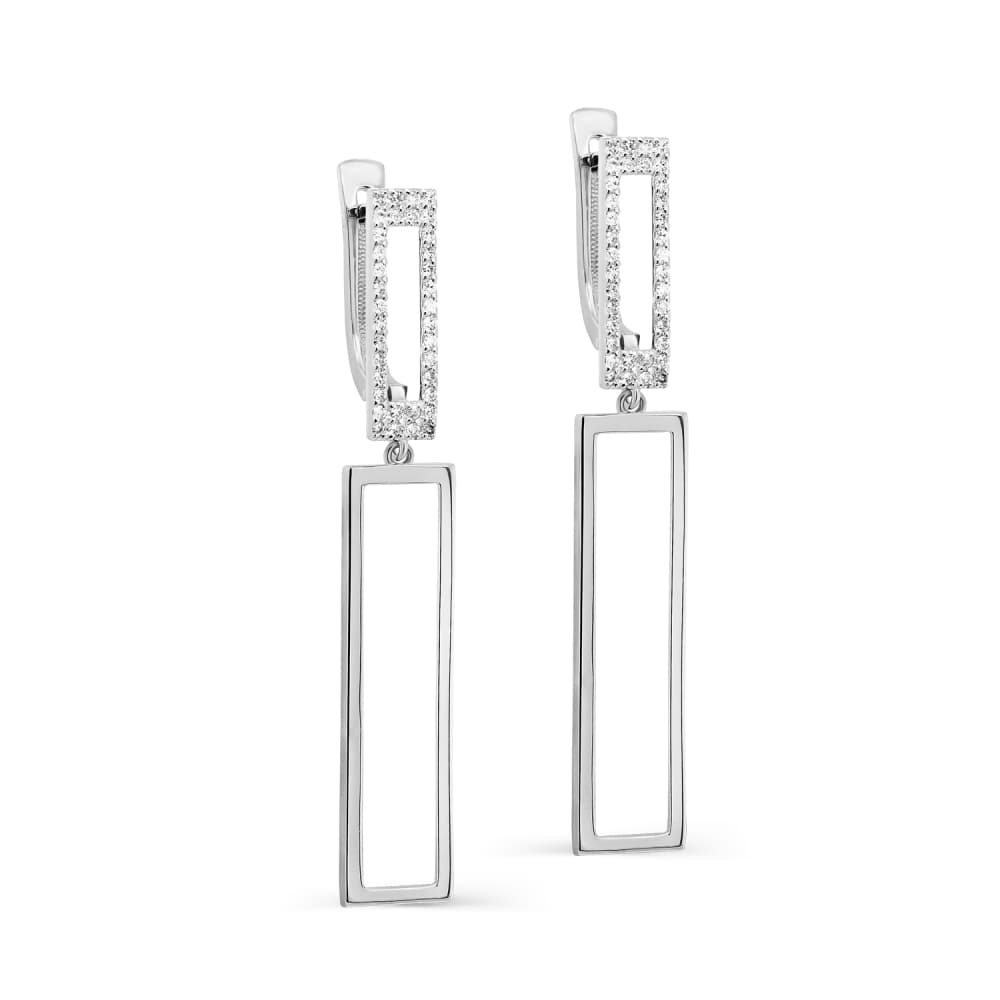 Серьги из золота 585 с бриллиантами