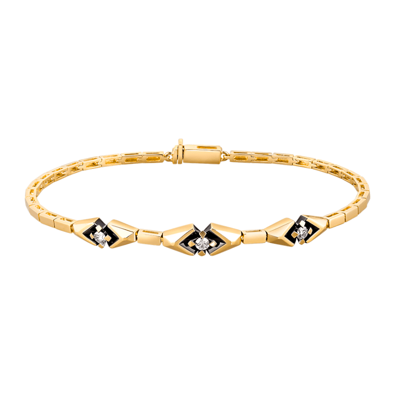 Браслет декоративный из золота 585 с бриллиантами