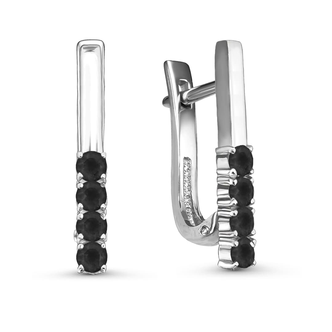 Серьги из золота 585 с  бриллиантом