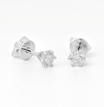 Серьги из серебра 925 с выращенными бриллиантами