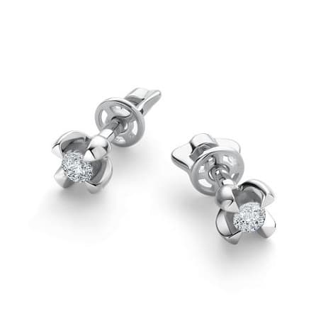 Серьги из золота 585 с бриллиантами