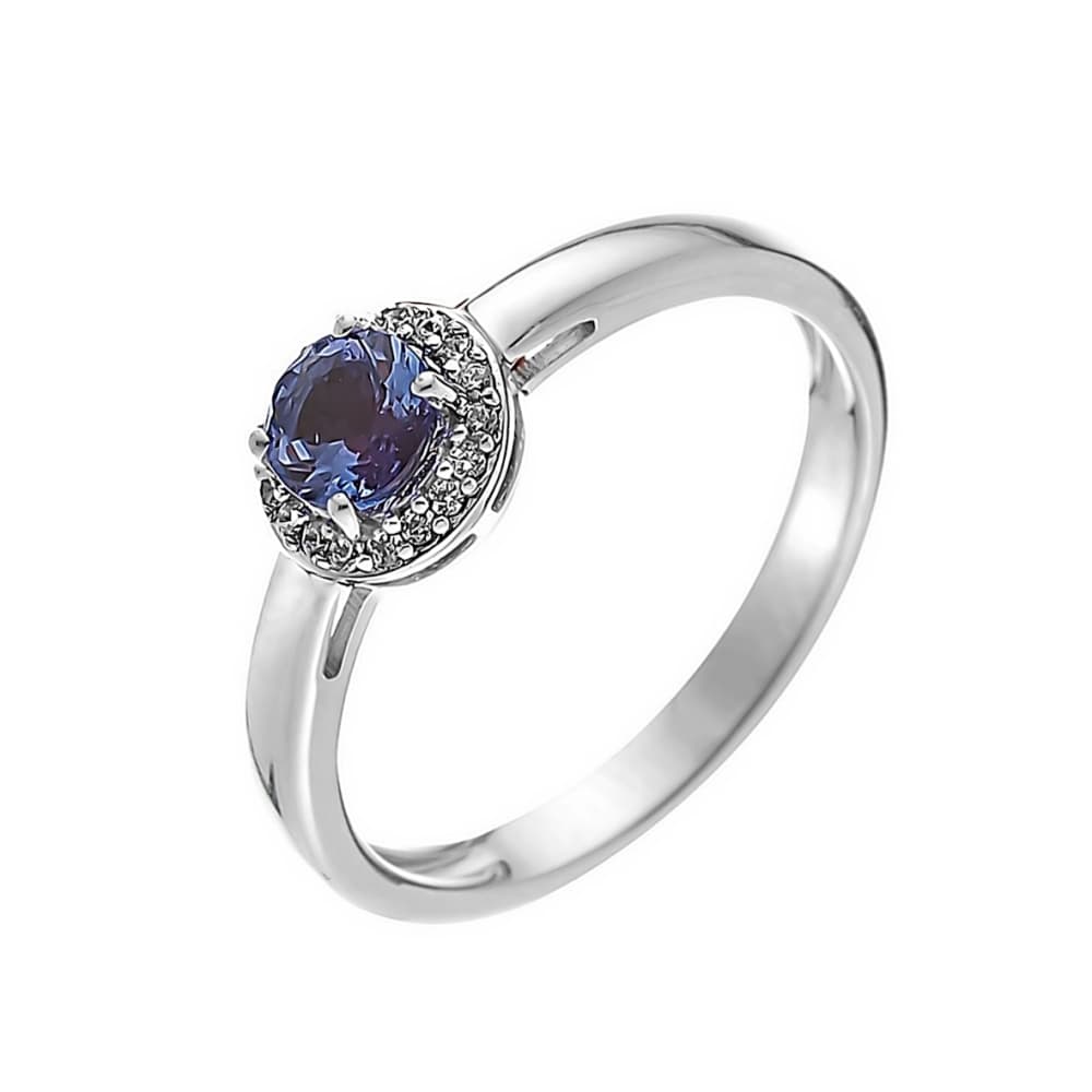 Кольцо из серебра 925 с танзанитами