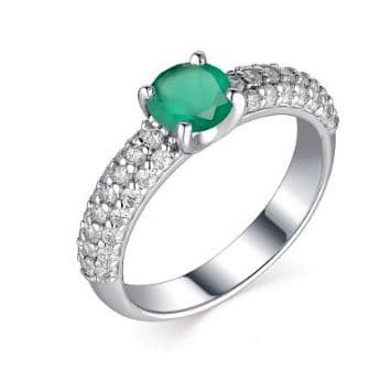 Кольцо из серебра 925 с агатом