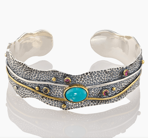 Браслет из серебра 925 с  бирюзой