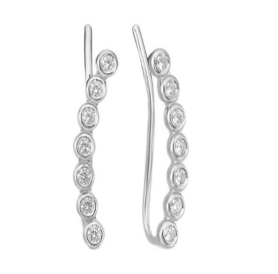 Серьги из серебра 925 с фианитами