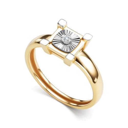 Кольцо из золота 585 с бриллиантами