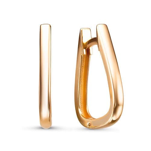 Серьги из золота 585 без вставки