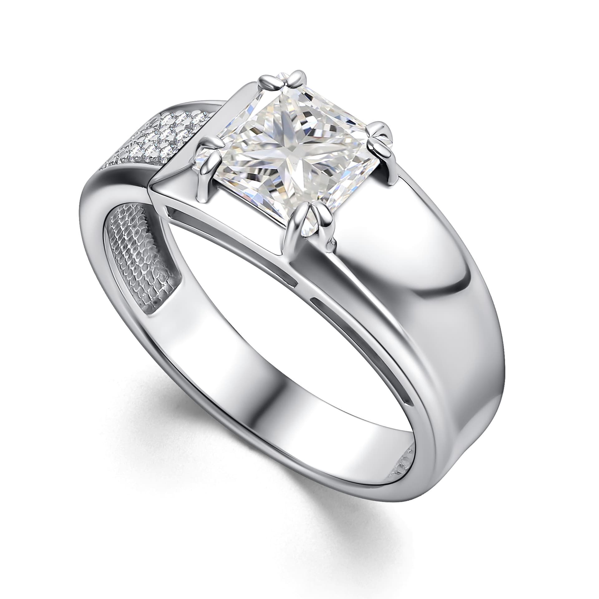 Кольцо из серебра 925 с горным хрусталем