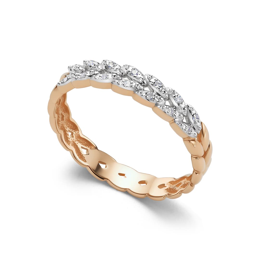 Кольцо из золота 585 с  бриллиантом