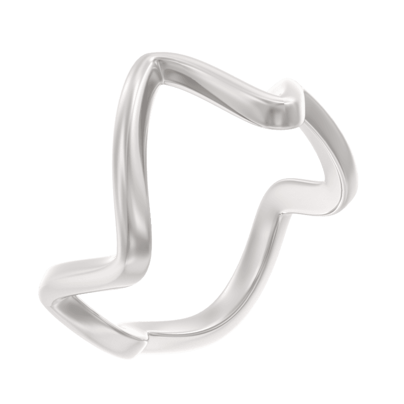 Кольцо из серебра 925 без вставки