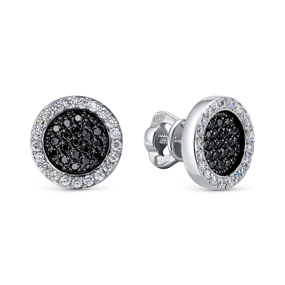 Серьги из золота 585 с бриллиантами