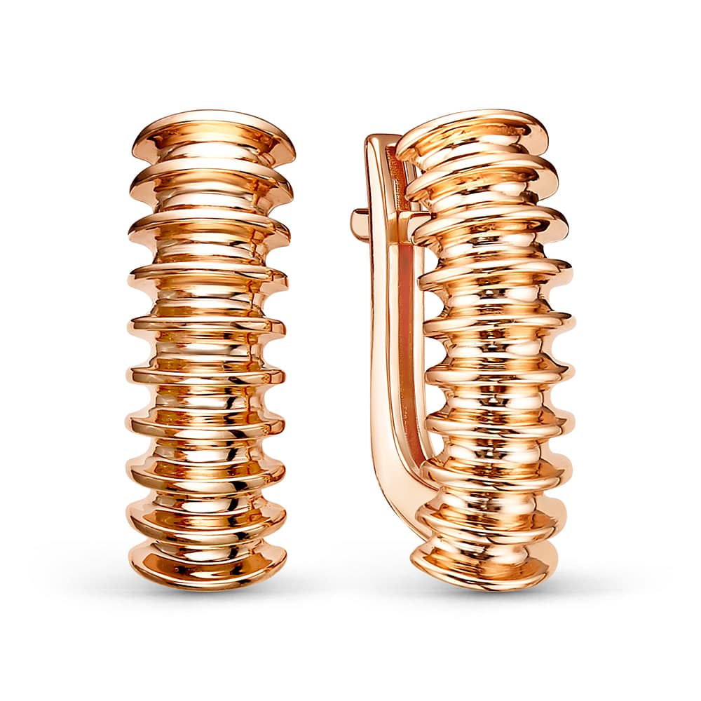 Серьги из золота 585 без вставки