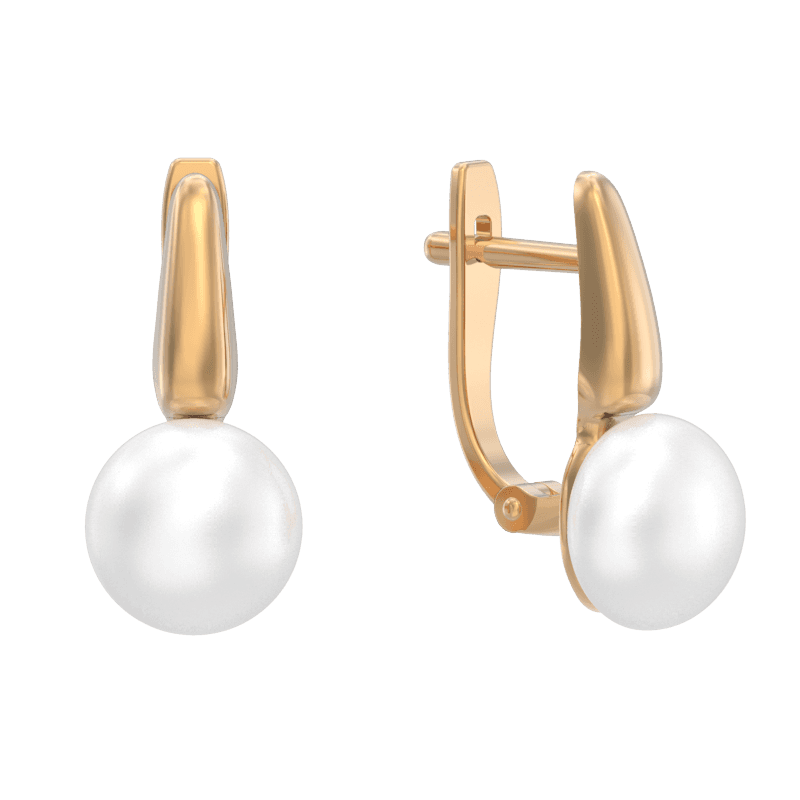 Серьги из золота 585 с жемчугом