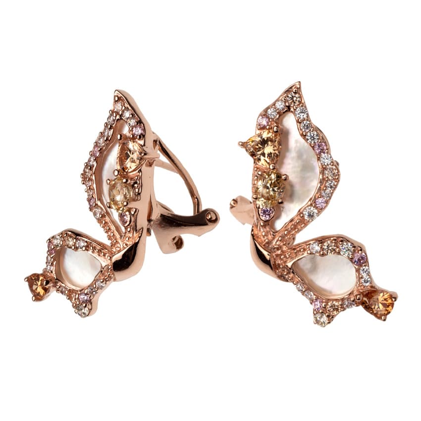 Серьги из серебра 925 с перламутром