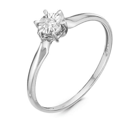 Кольцо из золота 585 с бриллиантом