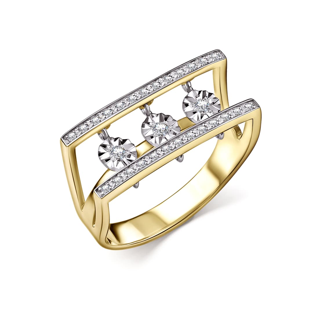 Кольцо из золота 585 с  бриллиантом