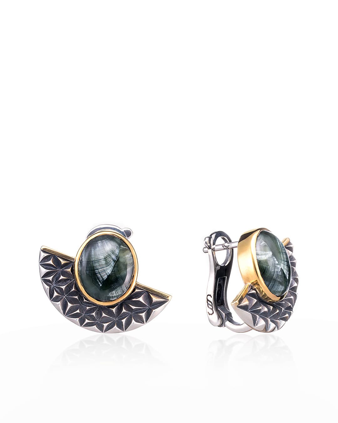 Серьги из серебра 925 с серафинитами