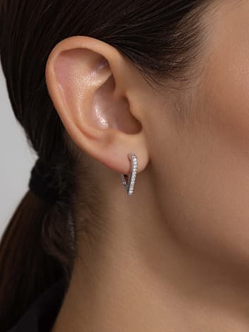 Серьги из серебра 925 с кубическим цирконием