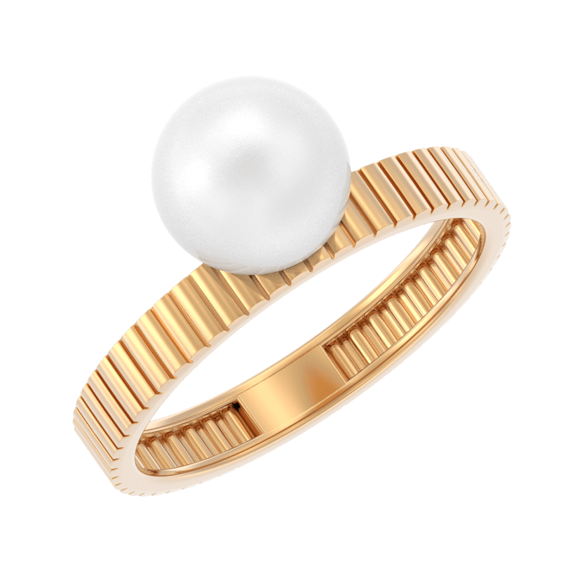 Кольцо из золота 585 с жемчугом