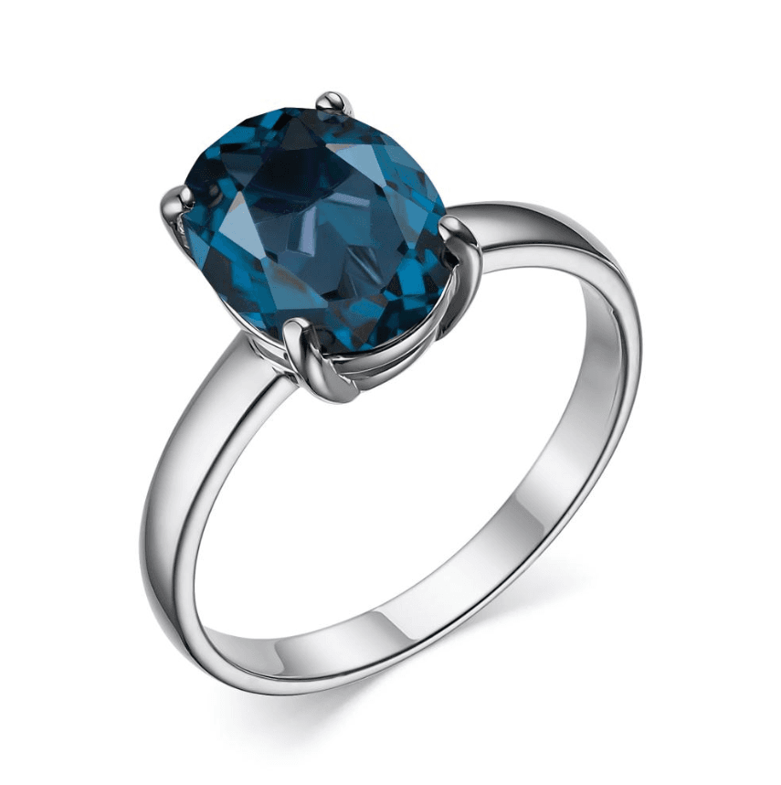 Кольцо из серебра 925 с топазами