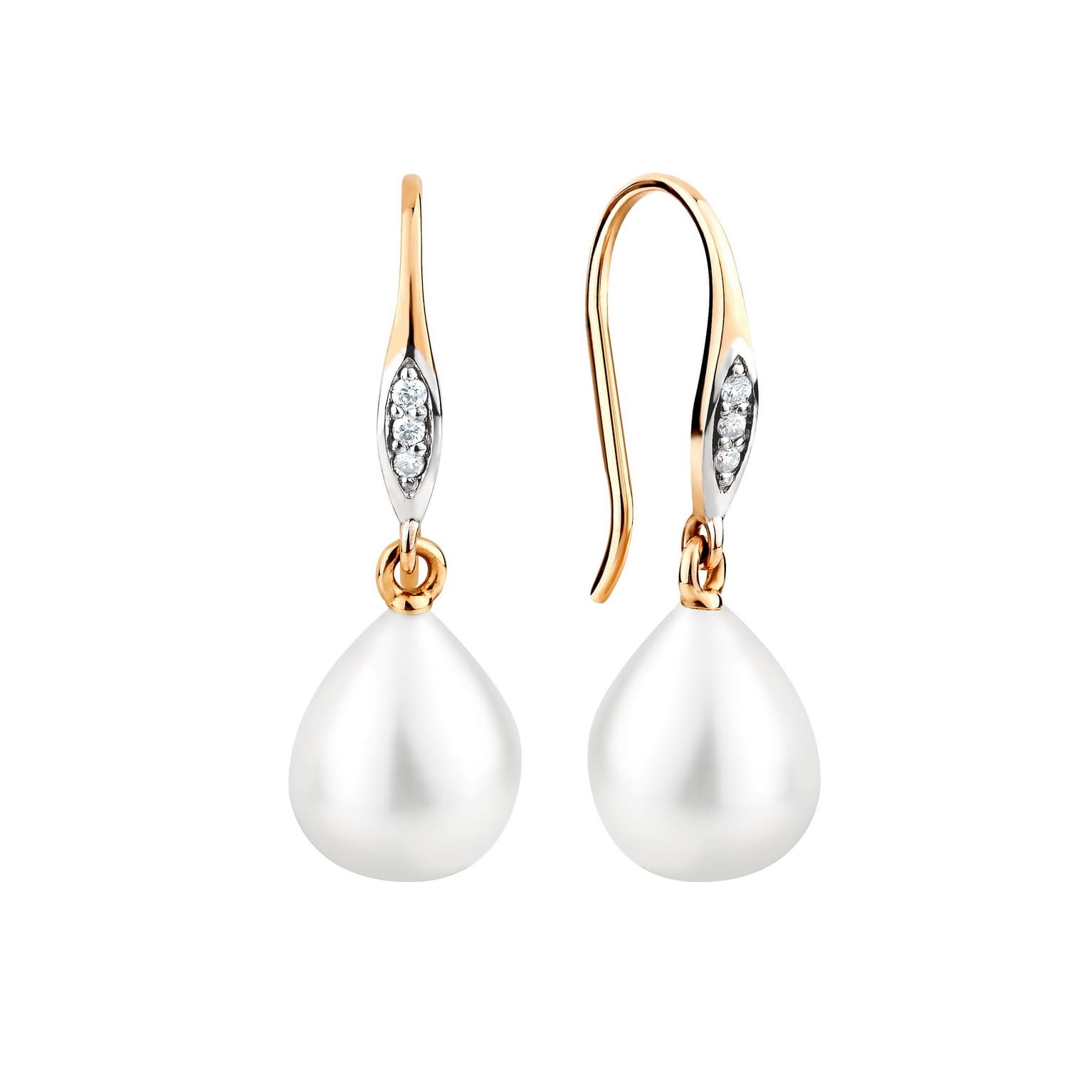 Серьги из золота 585 с жемчугом