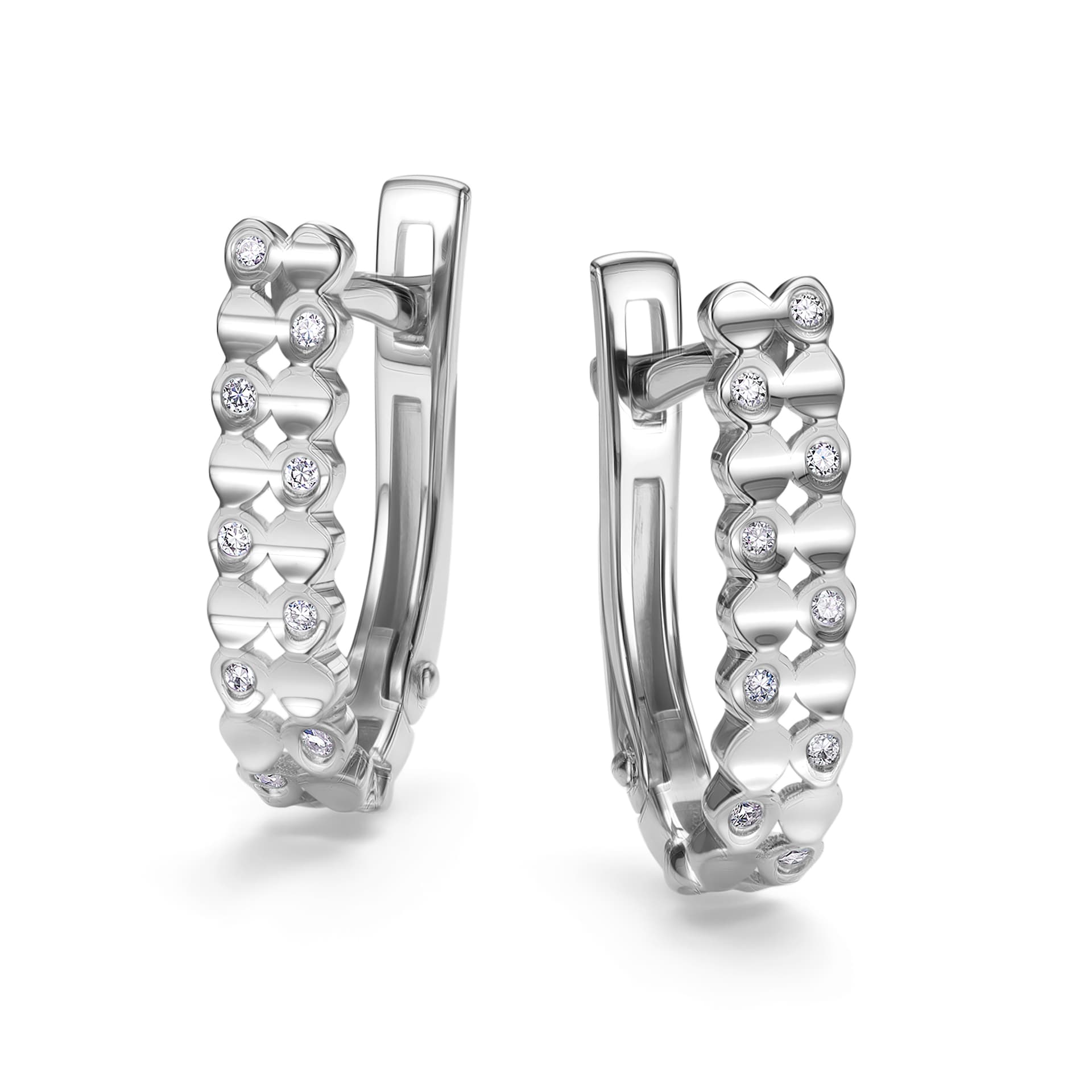 Серьги из золота 585 с бриллиантами