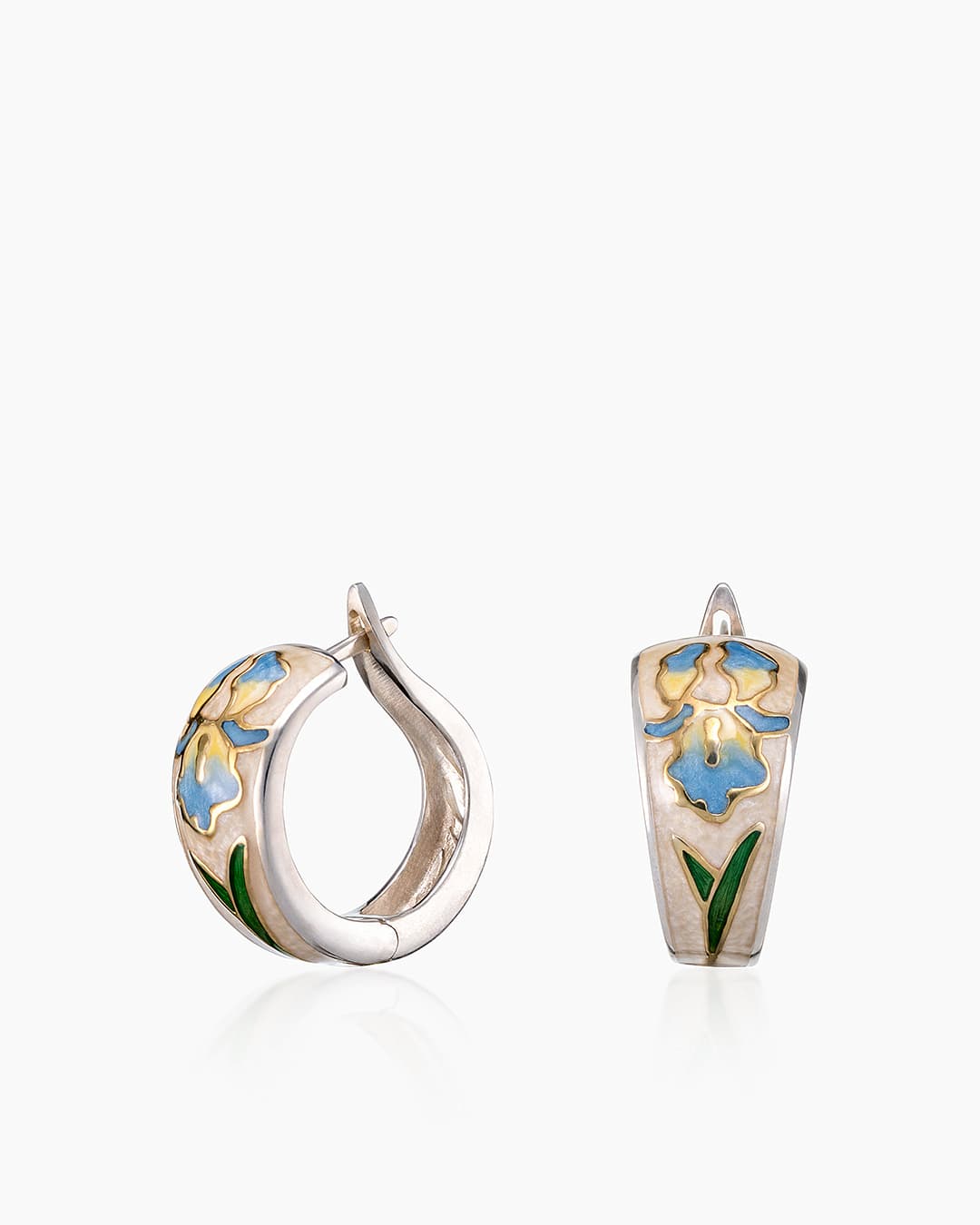 Серьги из серебра 925 с  эмалью