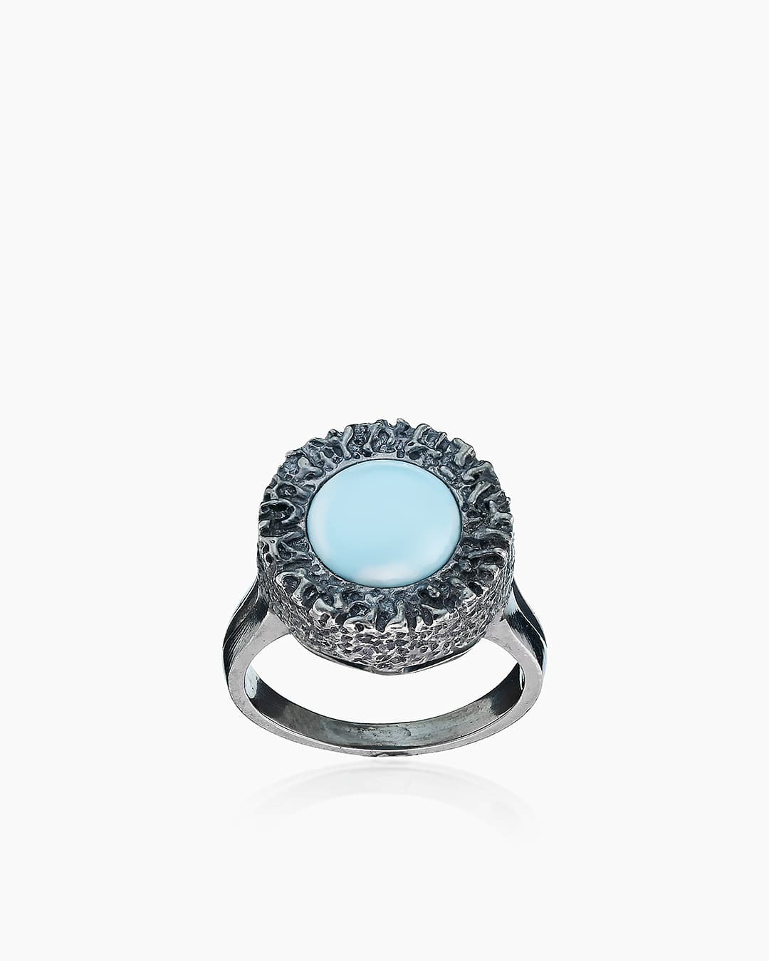 Кольцо из серебра 925 с ларимарами