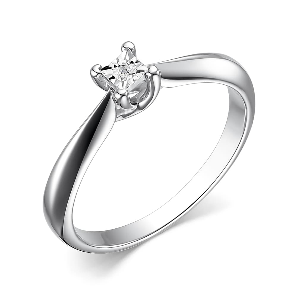 Кольцо из серебра 925 с бриллиантом