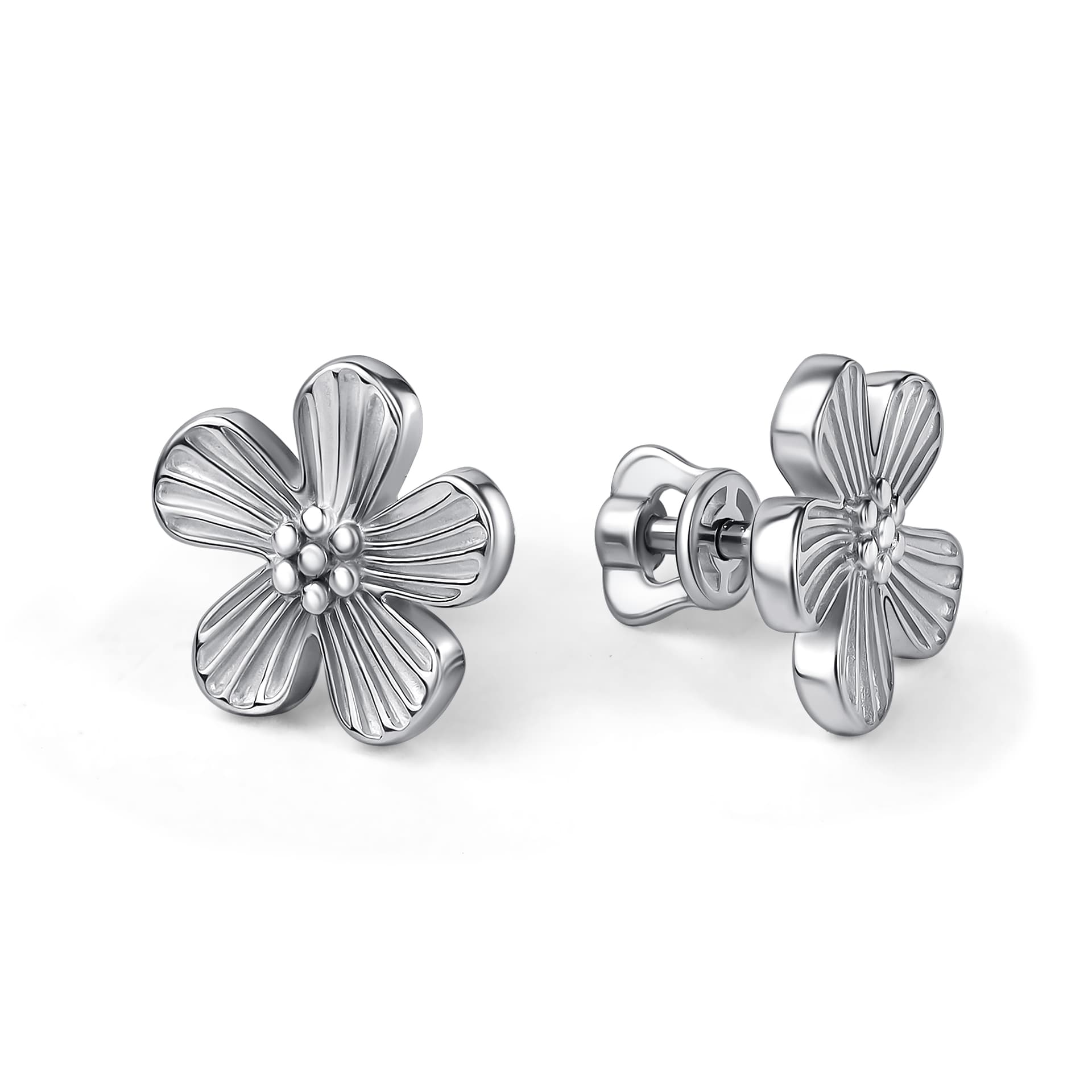 Серьги из серебра 925 без вставки